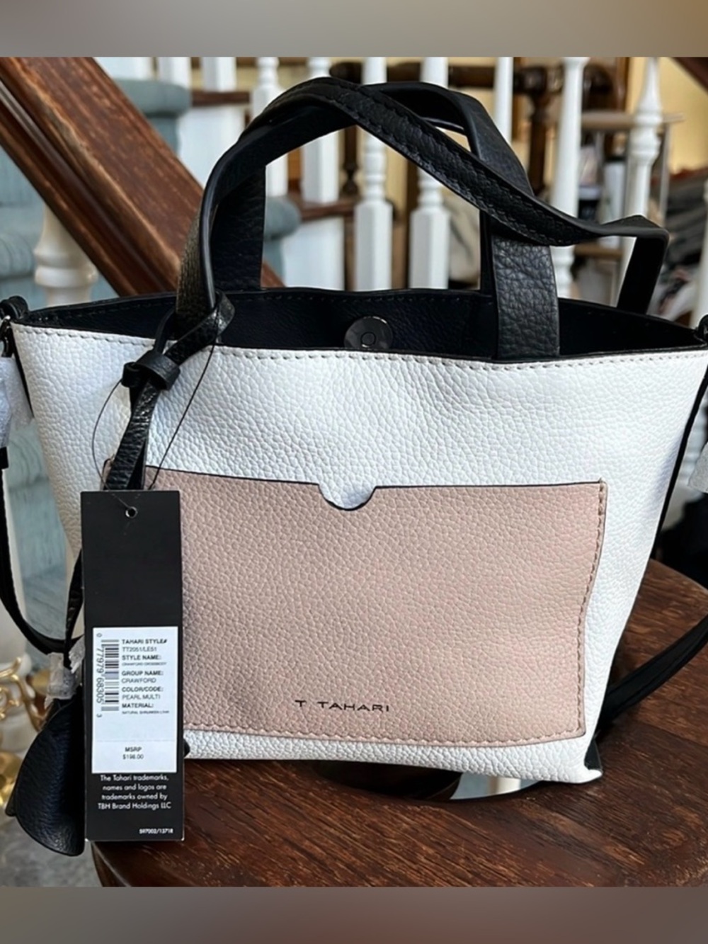 Tahari  Crossbody  Satchel Mini Bag  NWT  Super soft Genuine leather gift ready